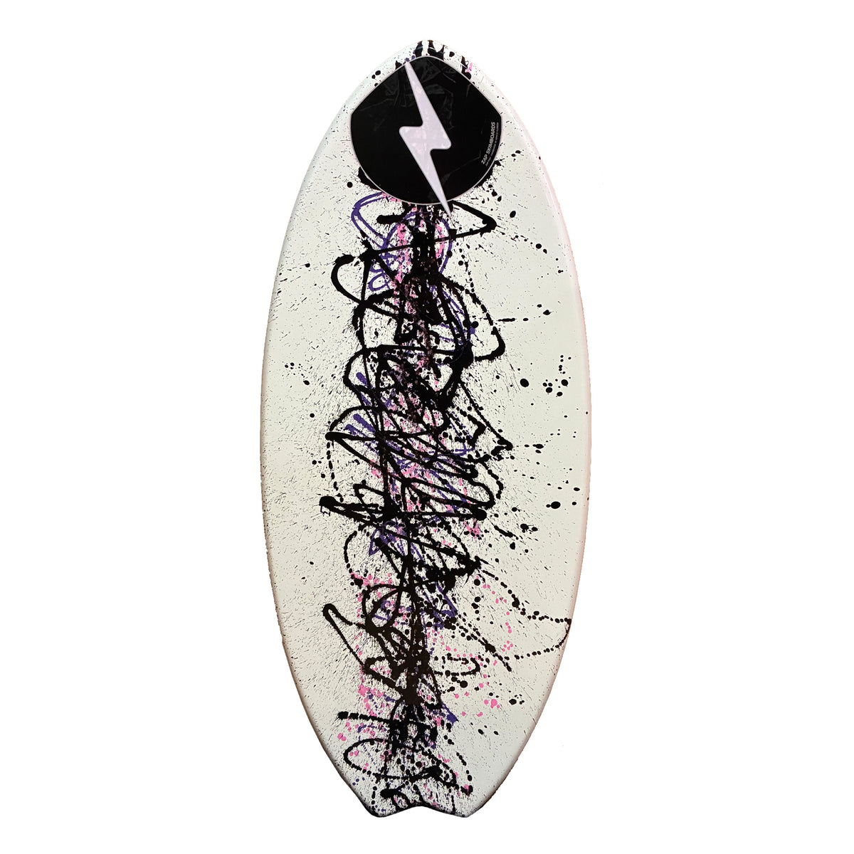 Zap Fish 47" Skimboard - Punk/White