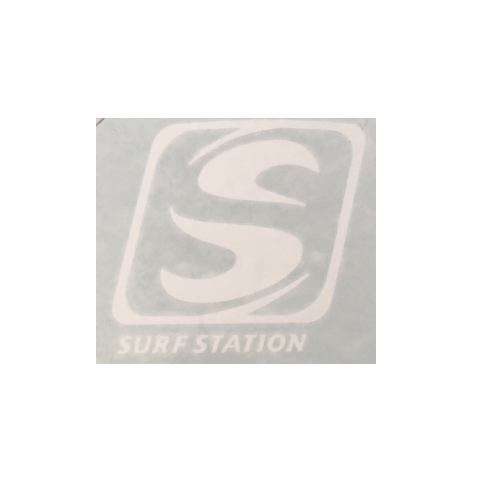 Surf Station Classic Logo White Dye Cut Sticker