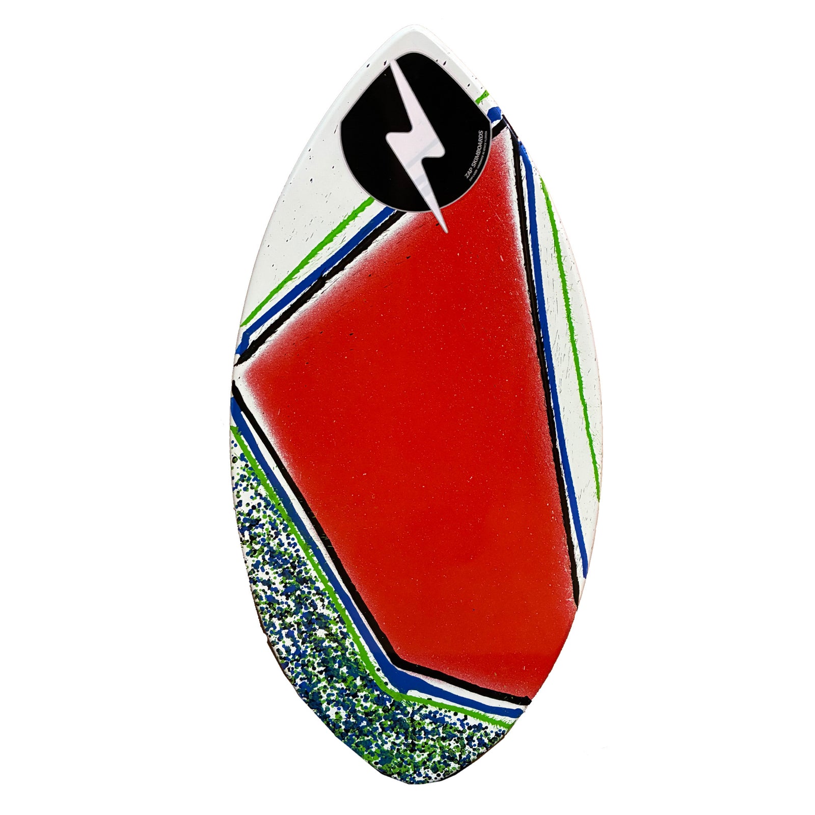 Zap 40" Lazer Skimboard - Red/White/Multi