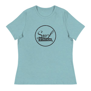Surf Station Distressed Vegas Black Women's Relaxed T-Shirt