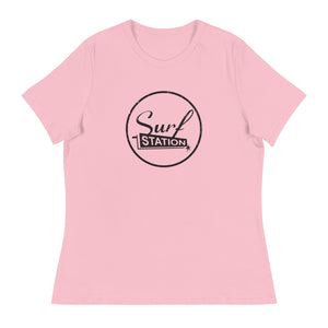 Surf Station Distressed Vegas Black Women's Relaxed T-Shirt