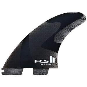 FCS II Yago Dora Performance Glass Tri Surfboard Fins - Medium/Smoke