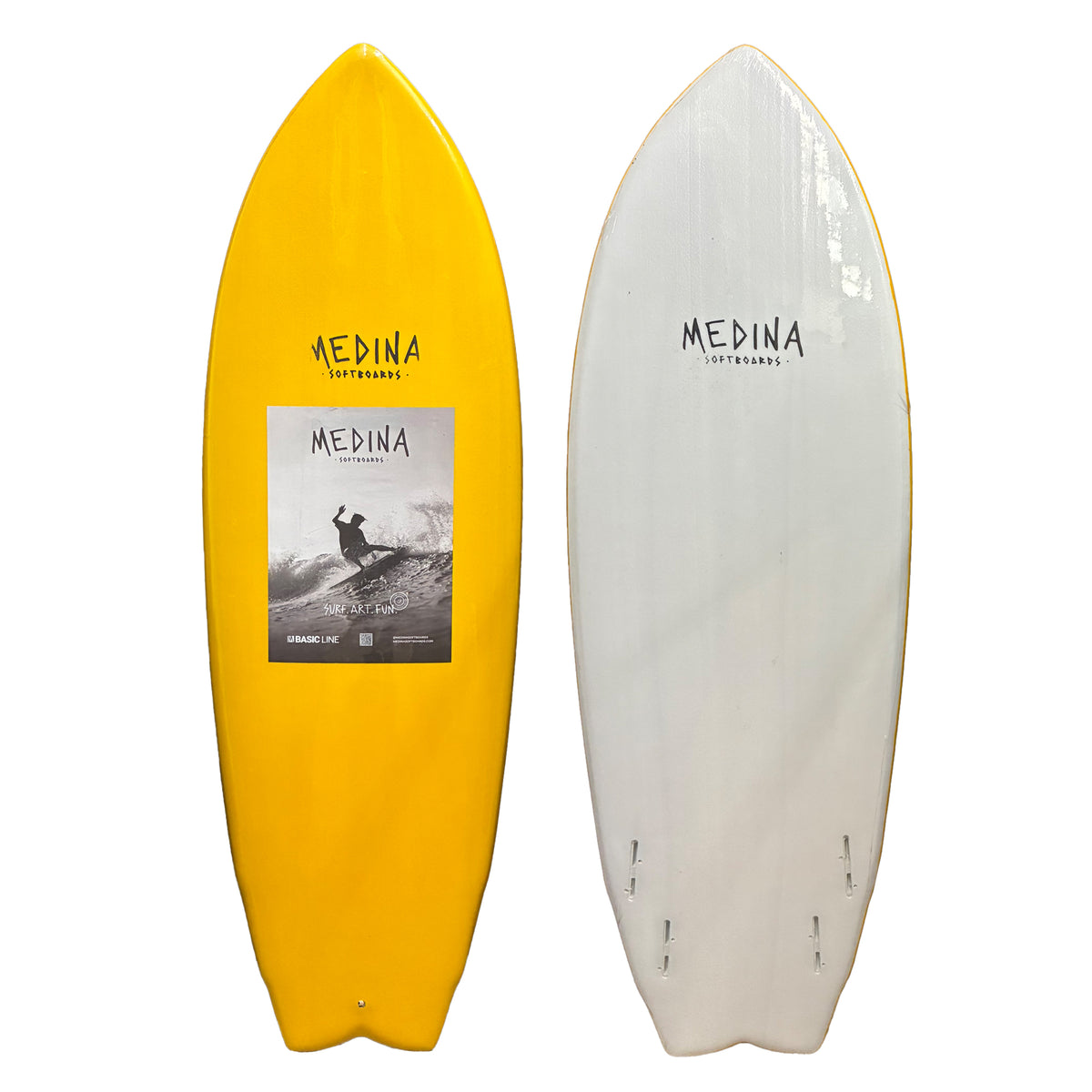 Medina Rocket Fish 5'6 Soft Surfboard - Yellow