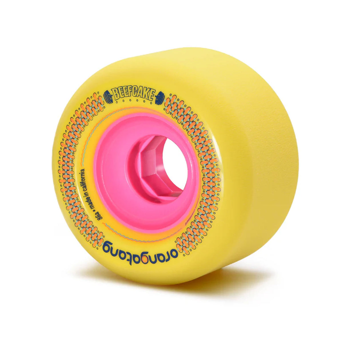Orangatang Beefcake 73mm 86a Longboard Skateboard Wheels - Yellow