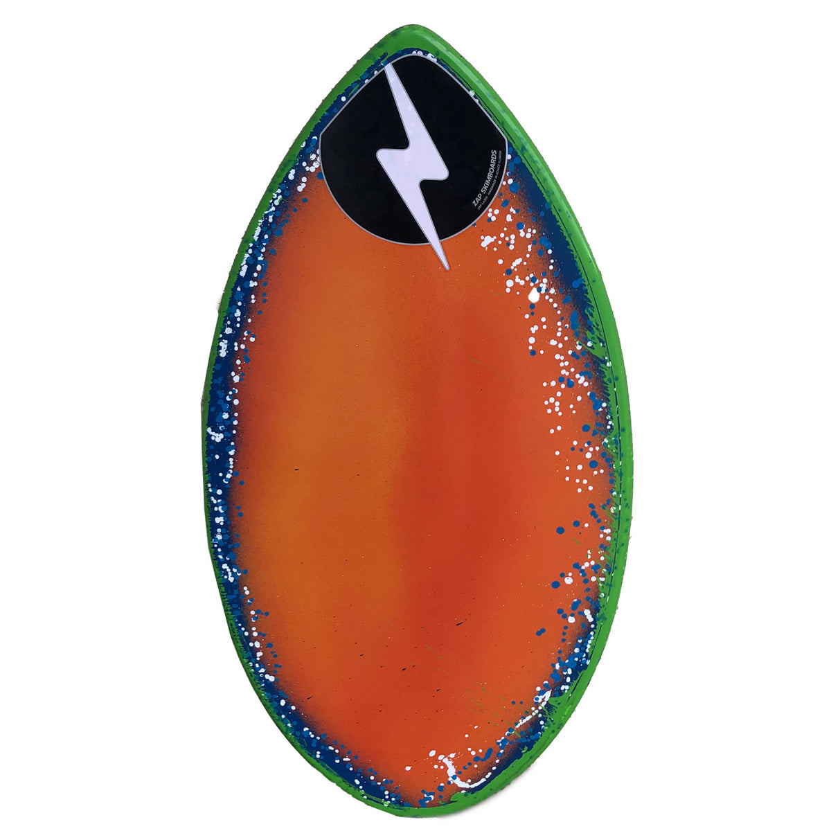 Zap 35" Mini Lazer Skimboard - Orange/Blue Green Rails