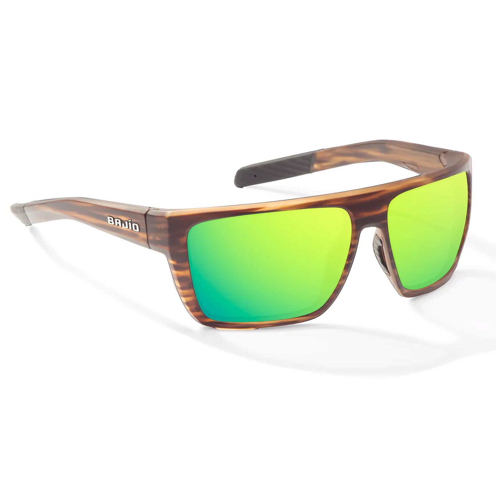 Bajio Zapata X-Large Men's Sunglasses - Brown Grass Matte/Green Mirror Polarized