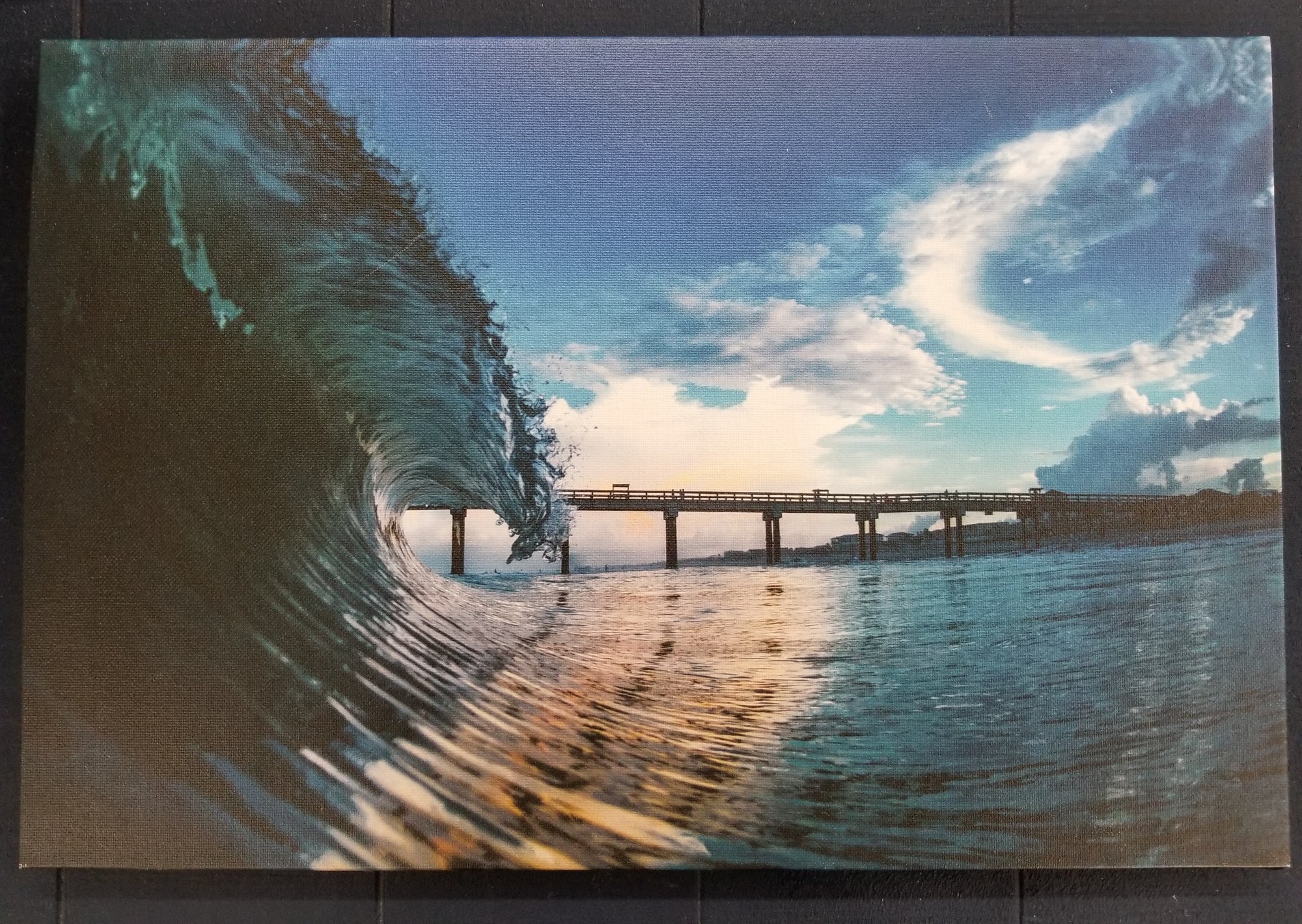 St Augustine Beach Water Colors 12"x18" Canvas Surf Print by Jared Jeffs