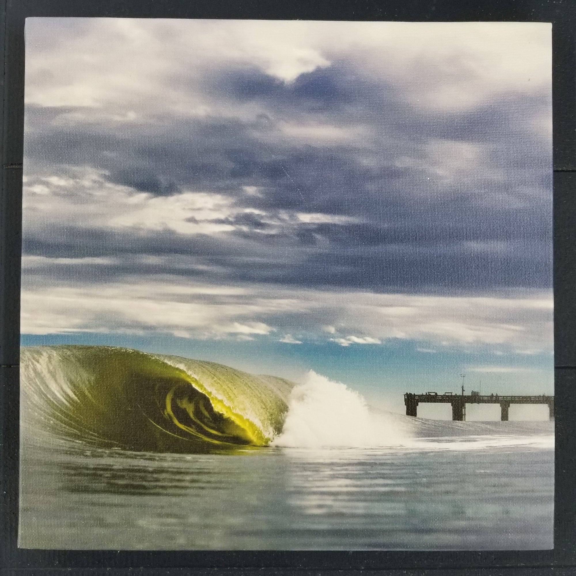 St. Augustine Pier Wave 12"x12" Surf Print by Jared Jeffs