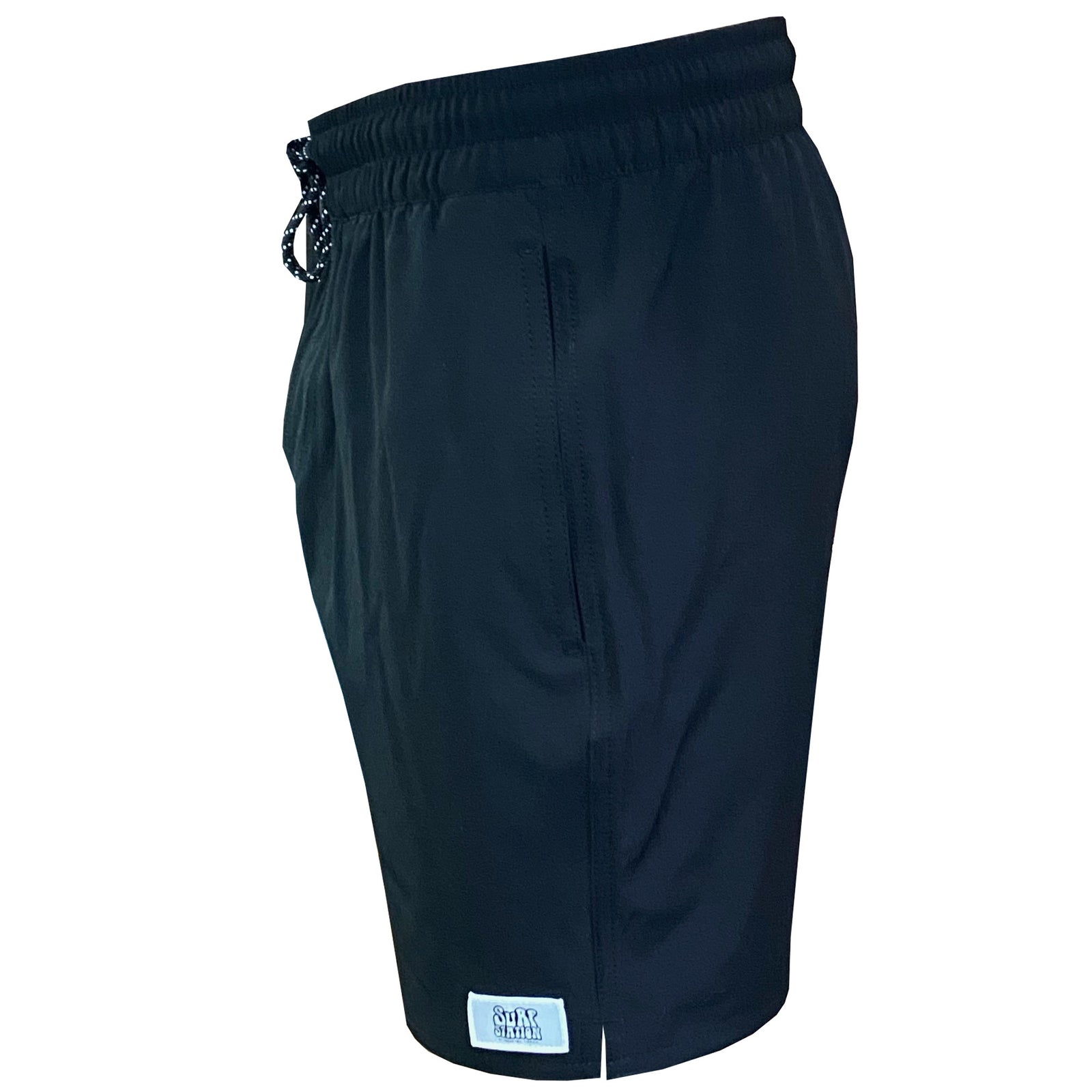 Surf Station Ace Elastic Men's Hybrid Walkshorts - Black