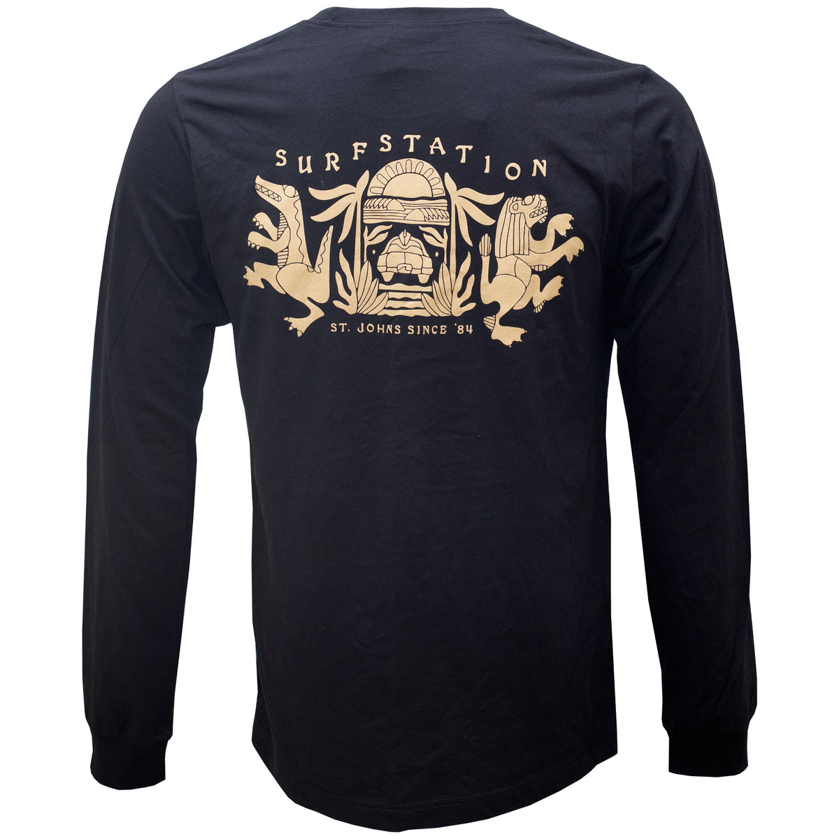 Surf Station x Kristina Cancelmi Aztec Men's L/S T-Shirt - Black