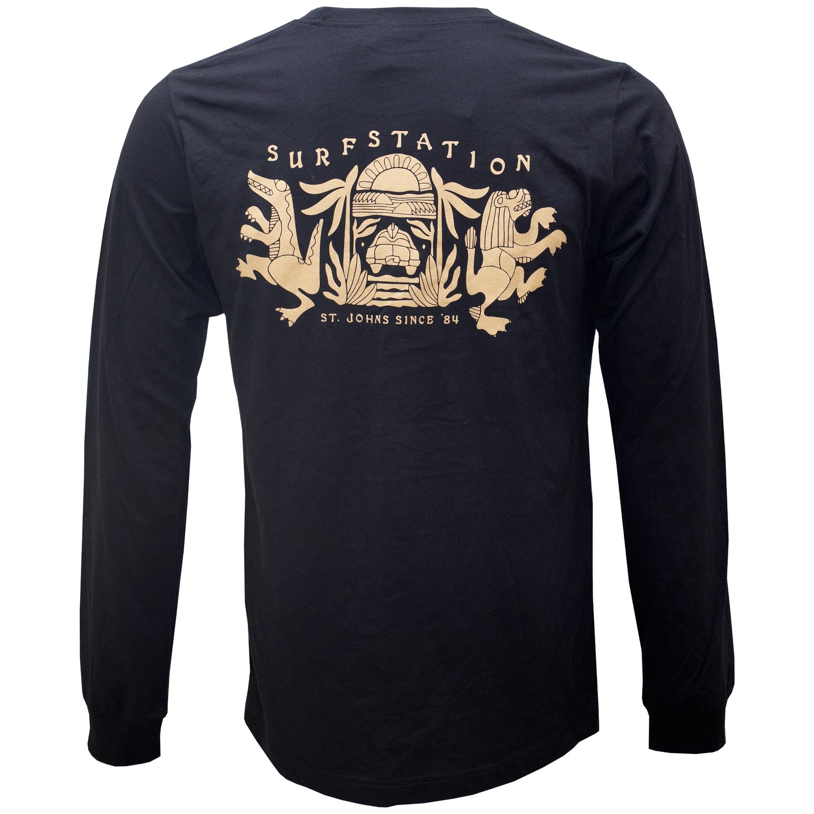 Surf Station x Kristina Cancelmi Aztec Men's L/S T-Shirt - Black