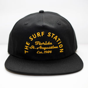 Surf Station Arch Embroider 5 Panel Men's Strapback Hat