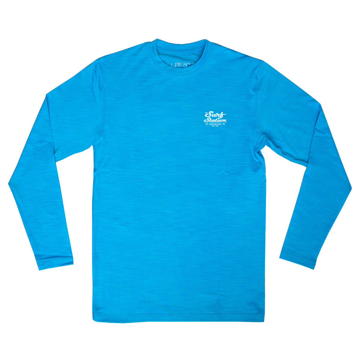 Surf Station Hybrid Mechanic Youth Boy's L/S Rashguard - Blue