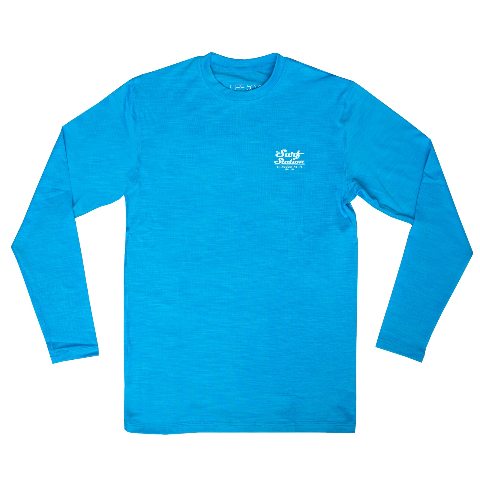 Surf Station Hybrid Mechanic Youth Boy's L/S Rashguard - Blue