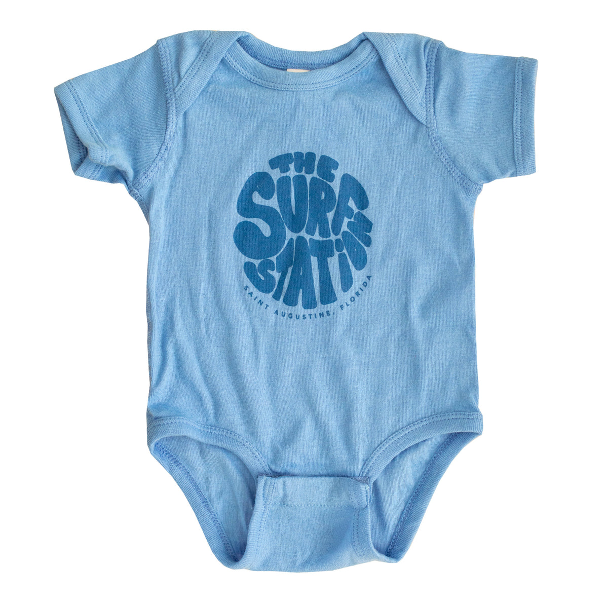Surf Station Little Hippie Youth Infant Onesie - Carolina Blue