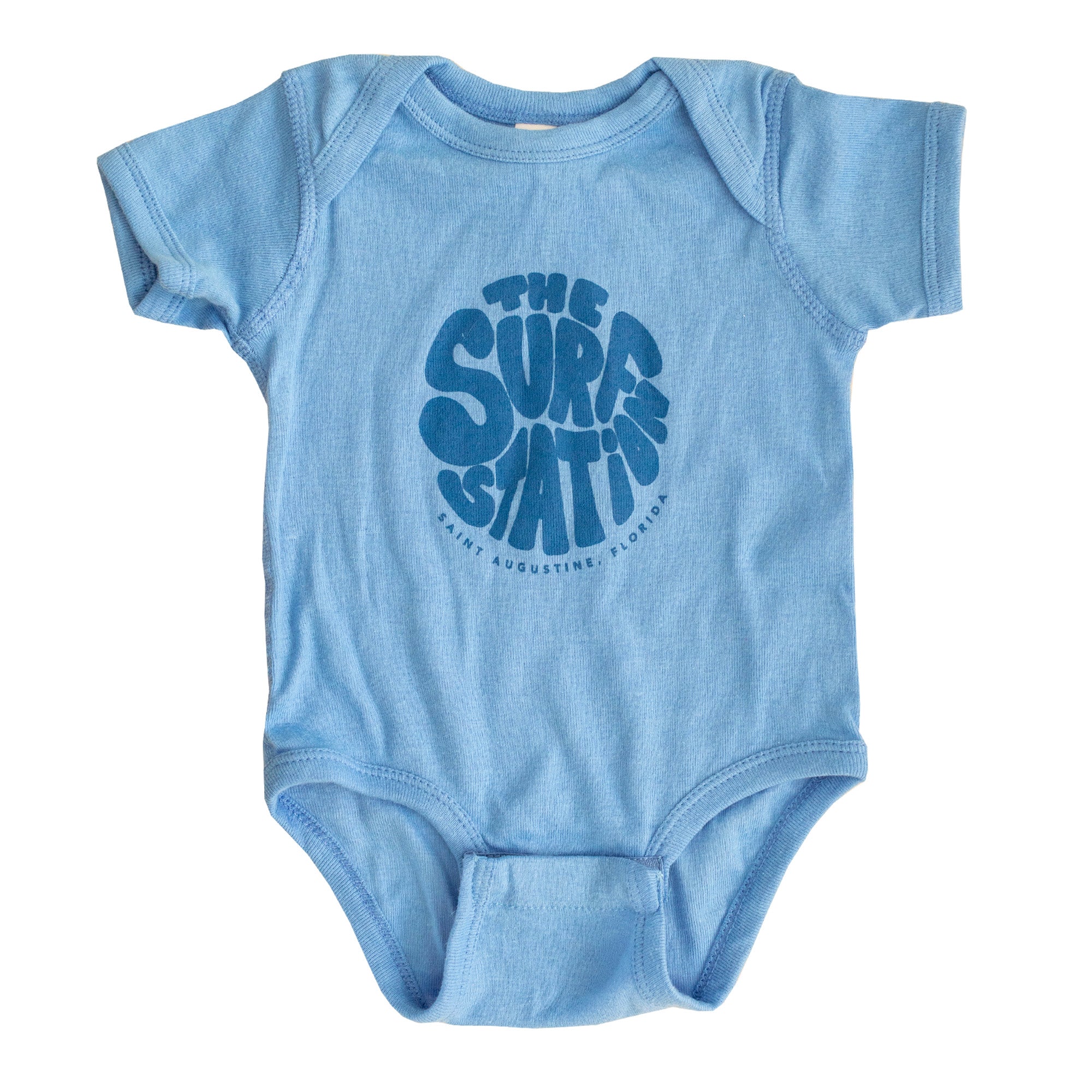 Surf Station Little Hippie Youth Infant Onesie - Carolina Blue