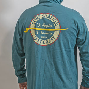 Surf Station East Coast Men's L/S Hooded T-Shirt