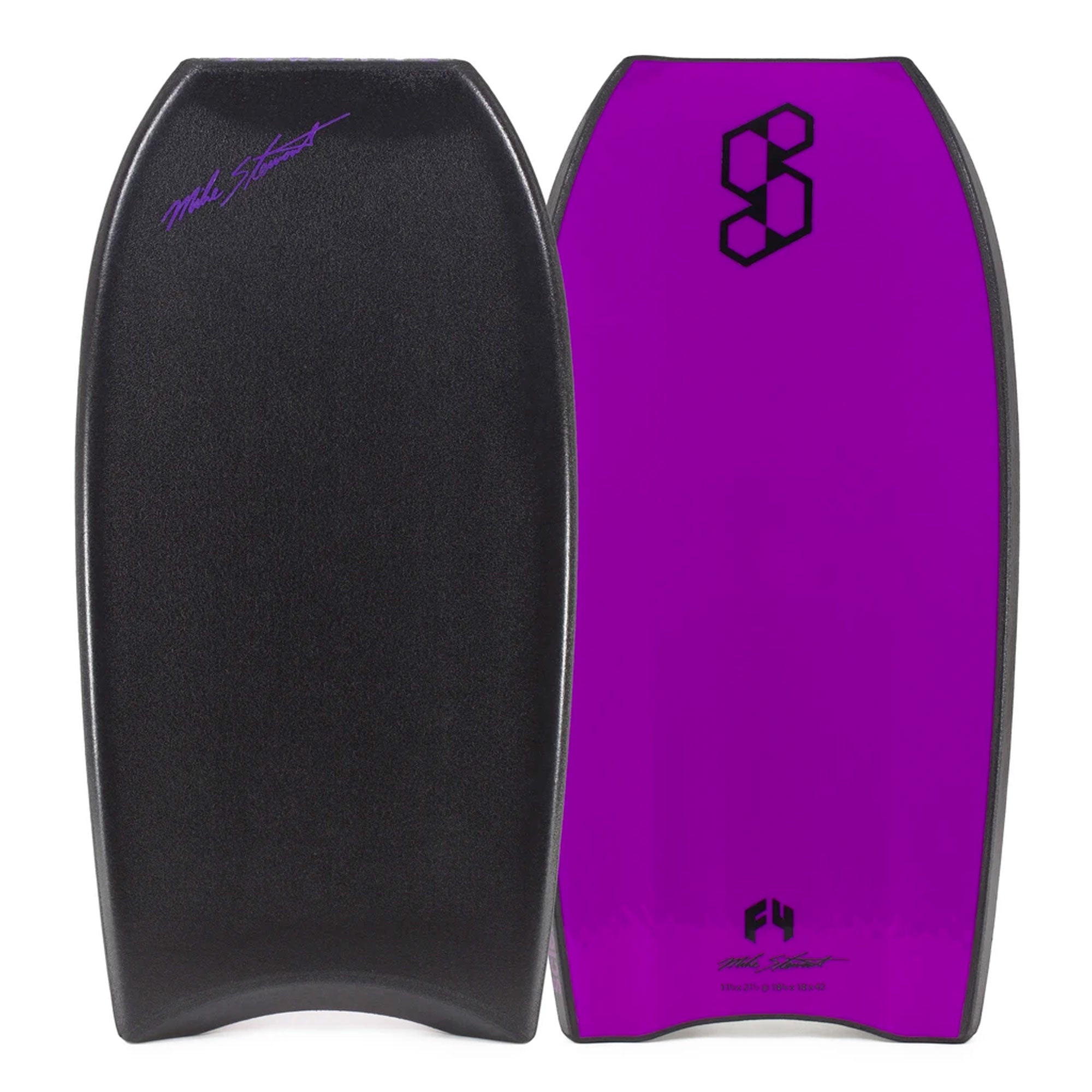 Mike Stewart Science Style Loaded QV F4 42" Bodyboard - Black/Ultra Violet