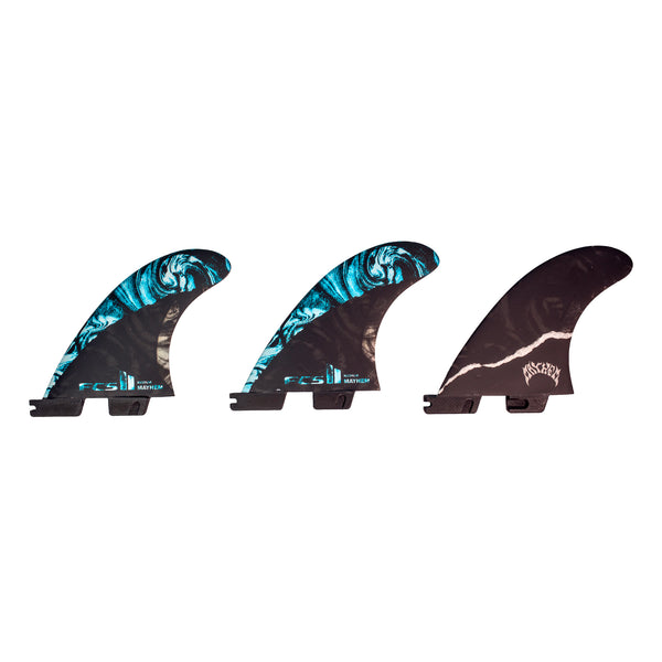 FCS II Lost MB Performance Core Carbon Tri Surfboard Fins - Medium