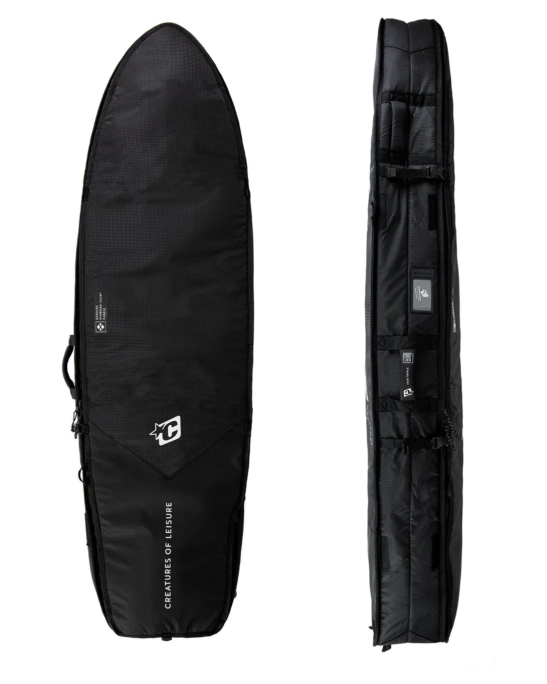 Creatures of Leisure Fish Triple DT2.0 Surfboard Bag - Black