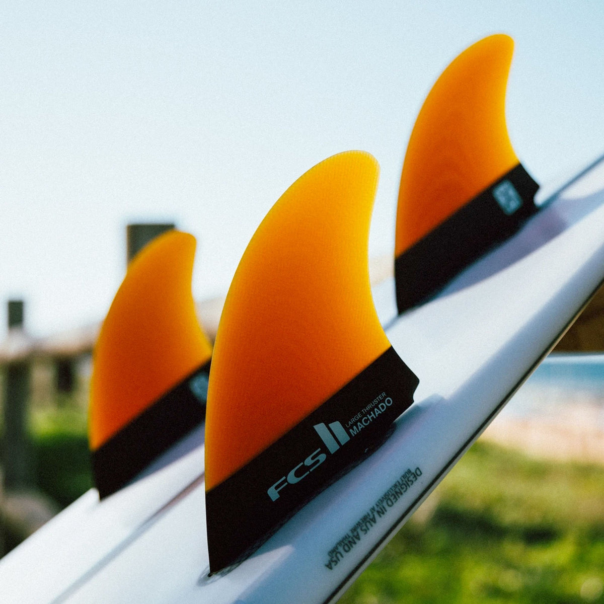 FCS II x Machado FW Glazer Tri-Keel Surfboard Fins - Surf Station