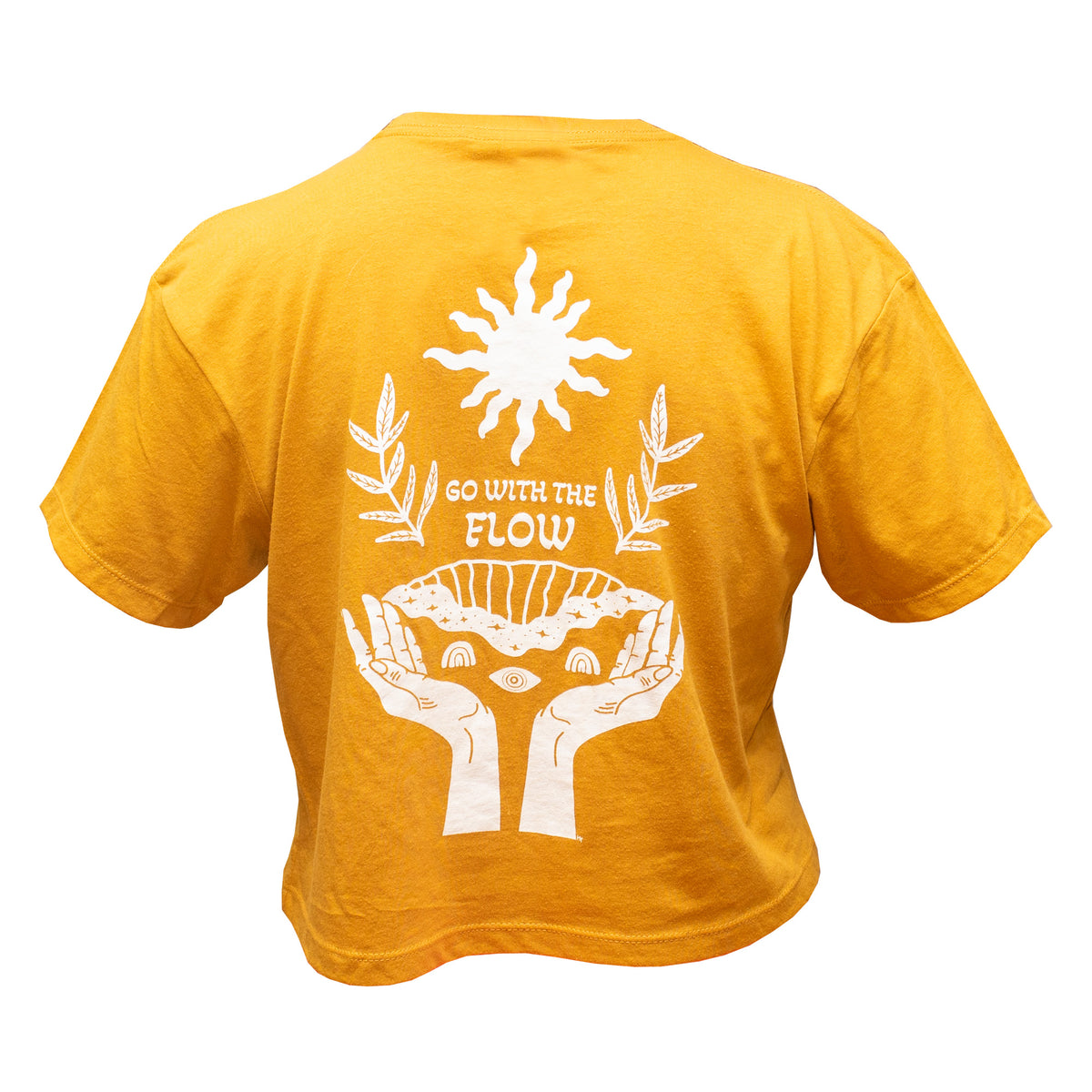 Surf Station Go With The Flow Women's S/S Crop Top - Gold