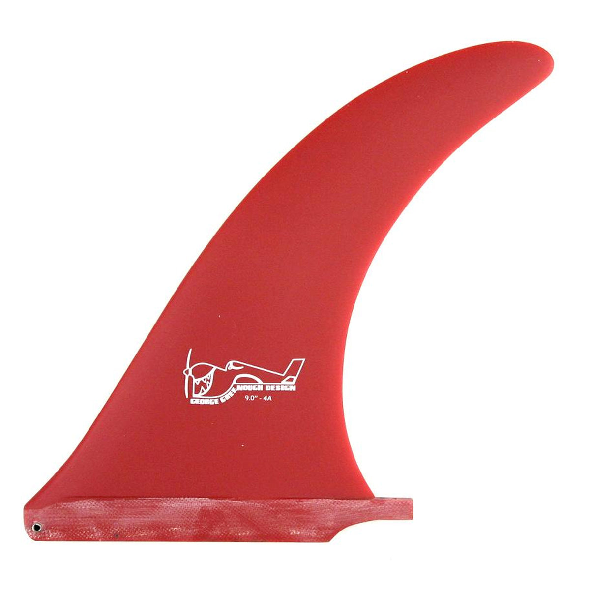 True Ames Greenough 4-A 7.5" Longboard Fin - Solid Red
