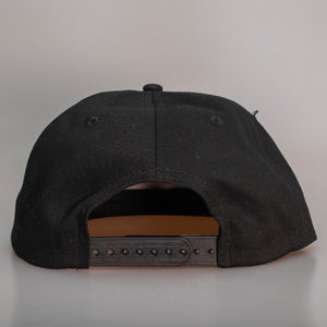 Surf Station Mechanic Patch Men's Snapback Hat - Black