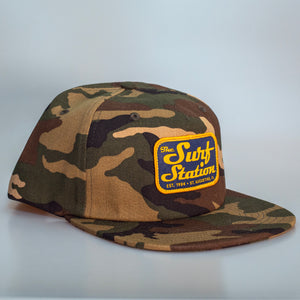 Surf Station Mechanic Patch Men's Snapback Hat - Army Camo