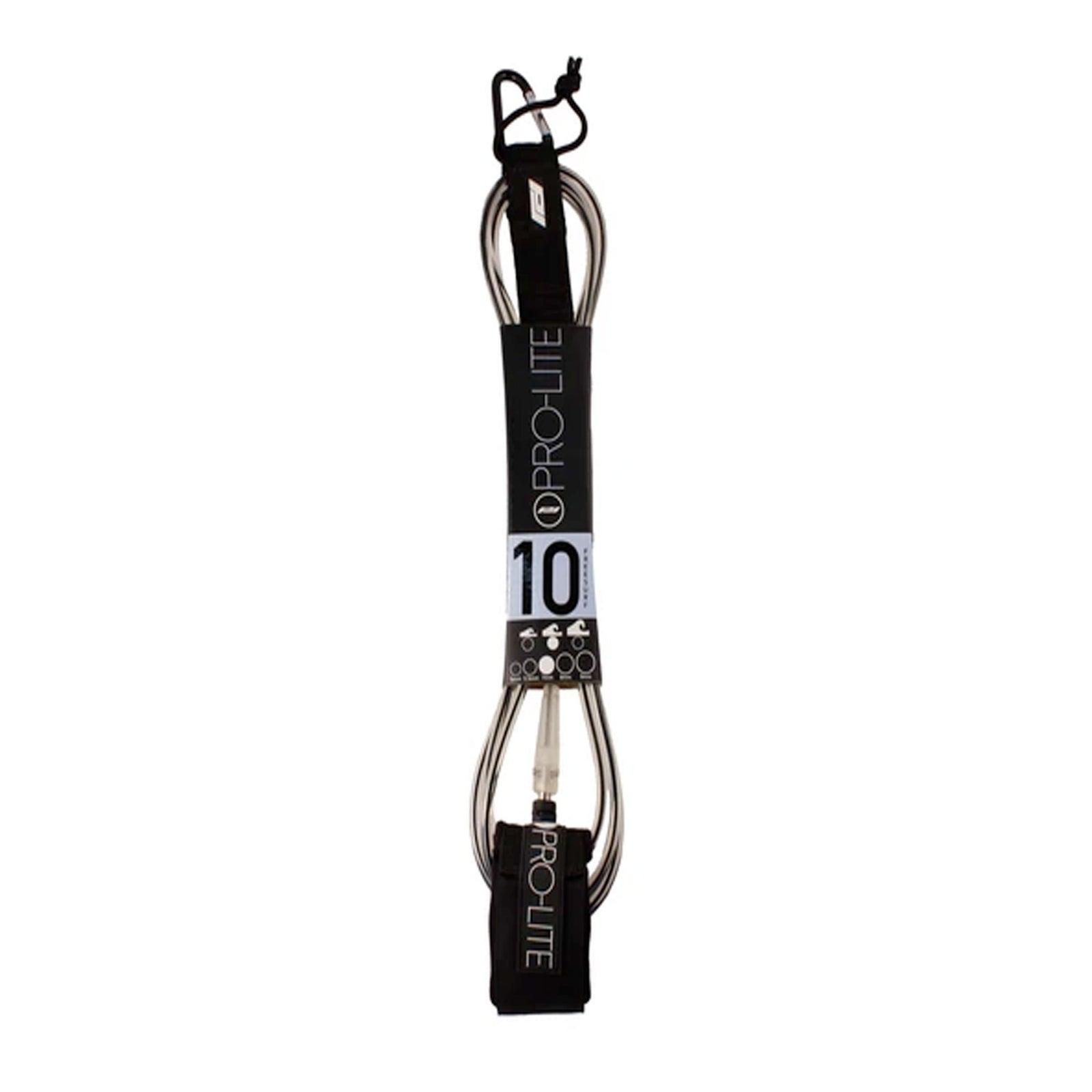 Pro-Lite Freesurf Surfboard Leash - 10'/Clear/Black