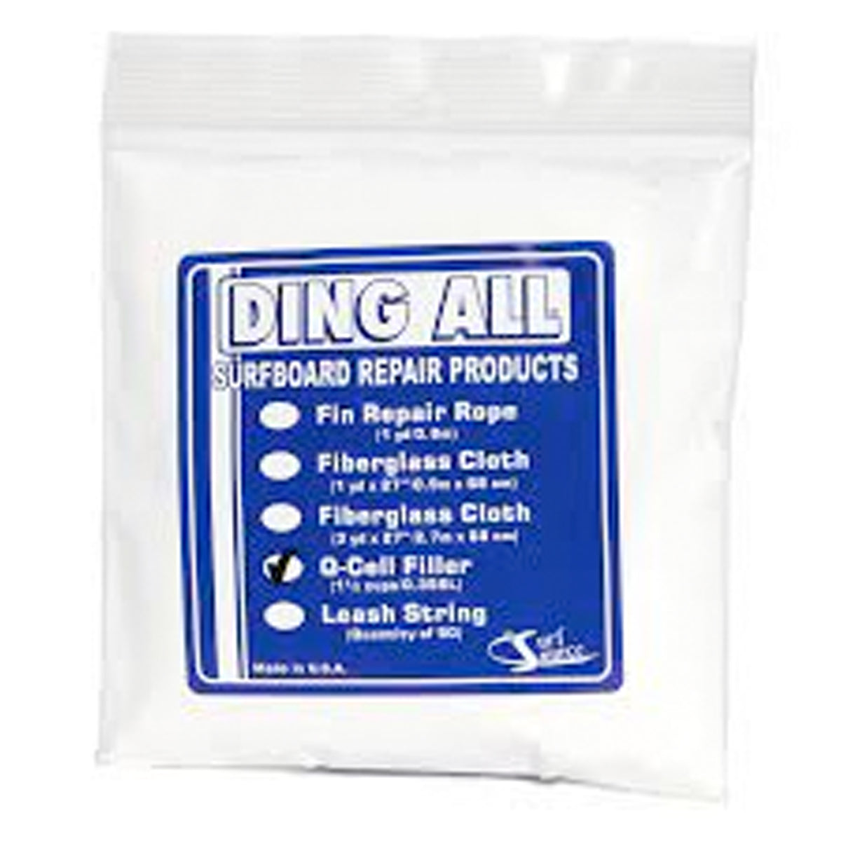 Ding All Q Cell Filler 2oz Surfboard Repair