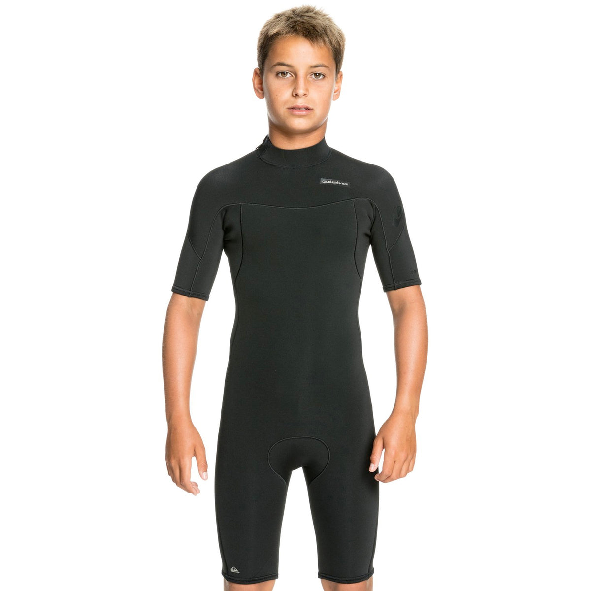Quiksilver 2/2 Everyday Sessions Back-Zip Youth Boy's S/S Springsuit Wetsuit - Black