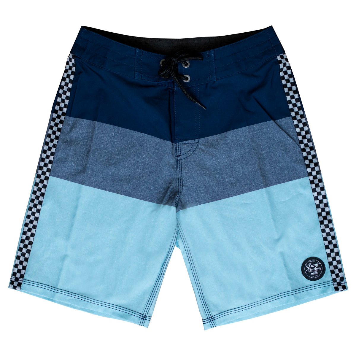 Surf Station Racer Boy's Boardshorts - Blue