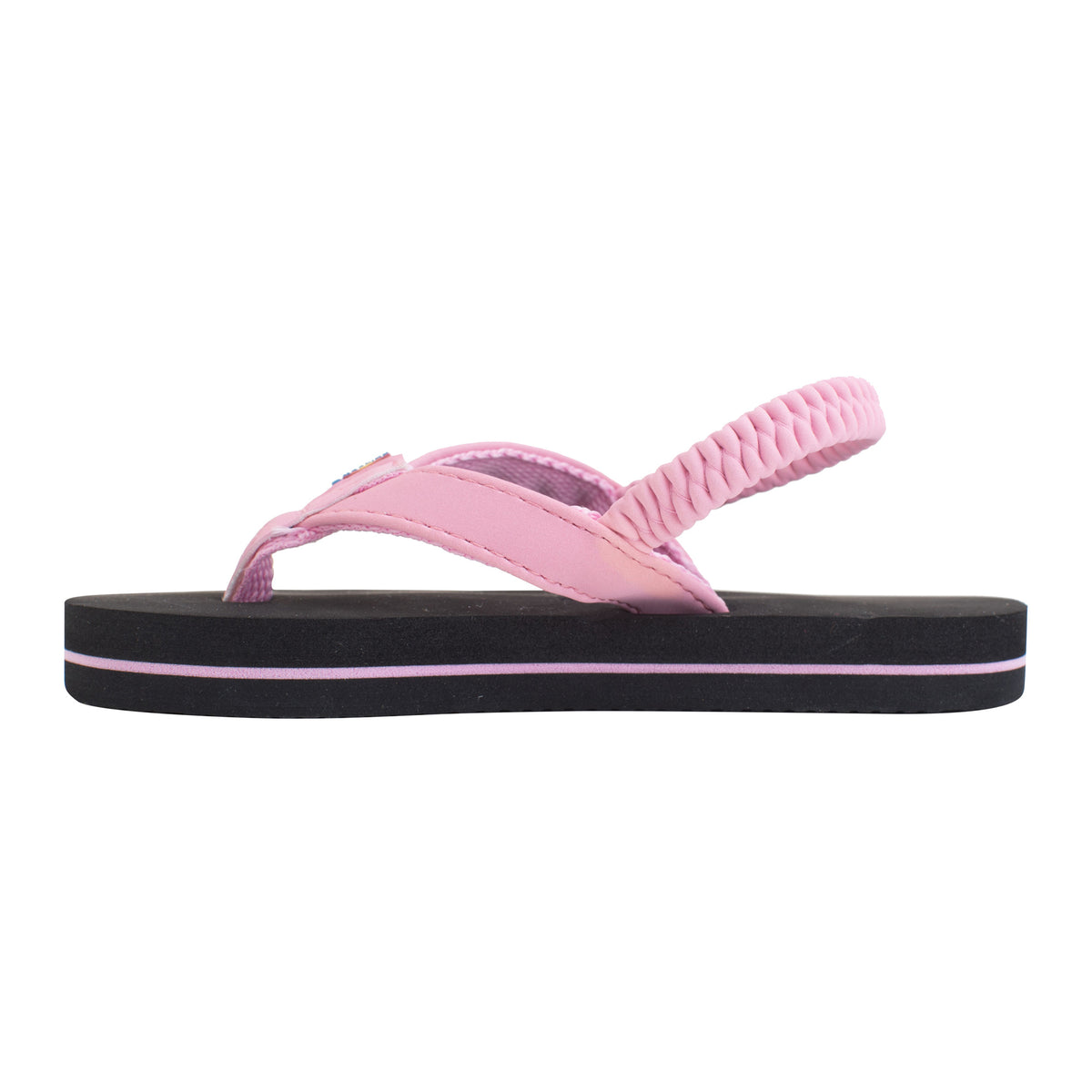 Rainbow Narrow Grombows Youth Girl's Sandals - Pink/Black