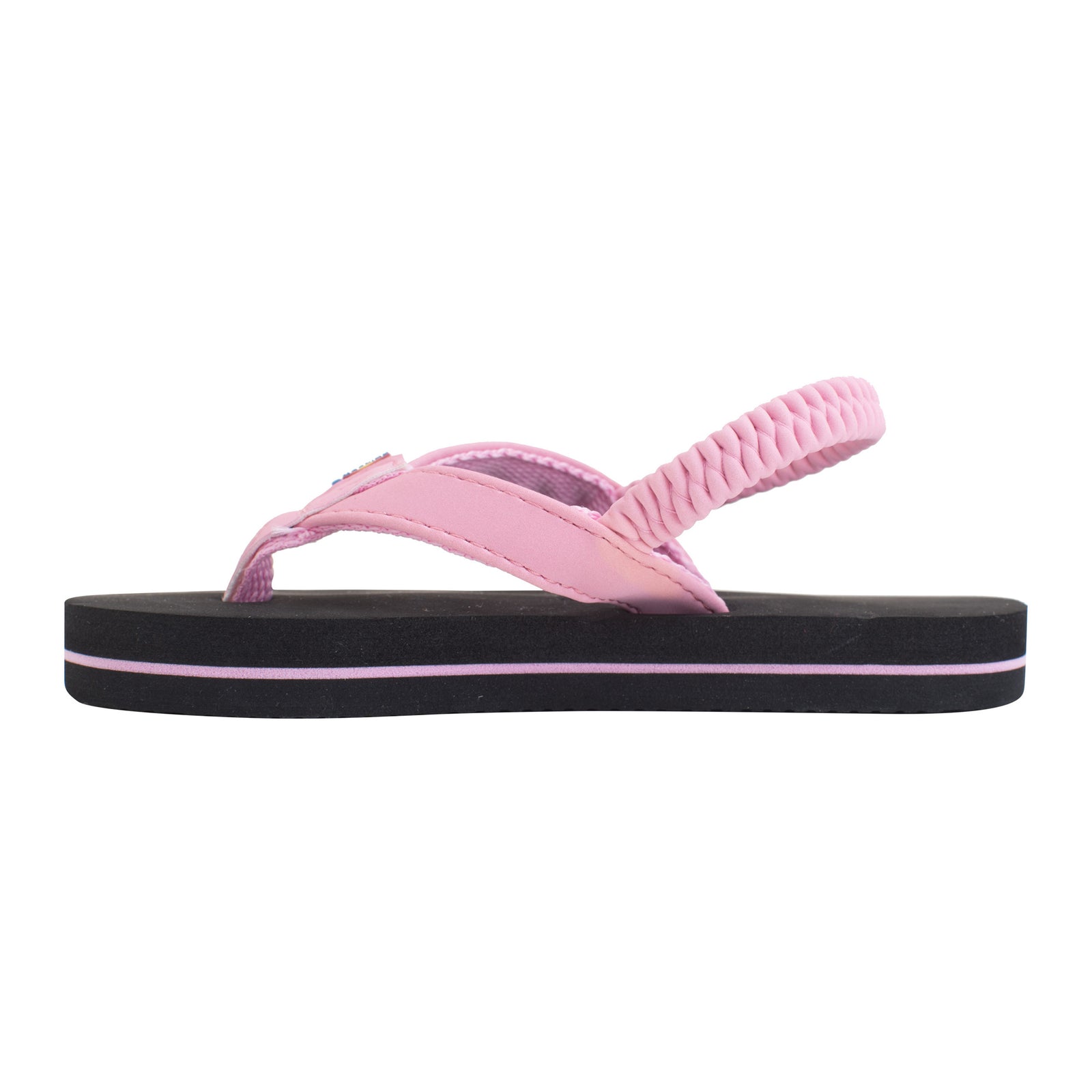 Rainbow Narrow Grombows Youth Girl's Sandals - Pink/Black