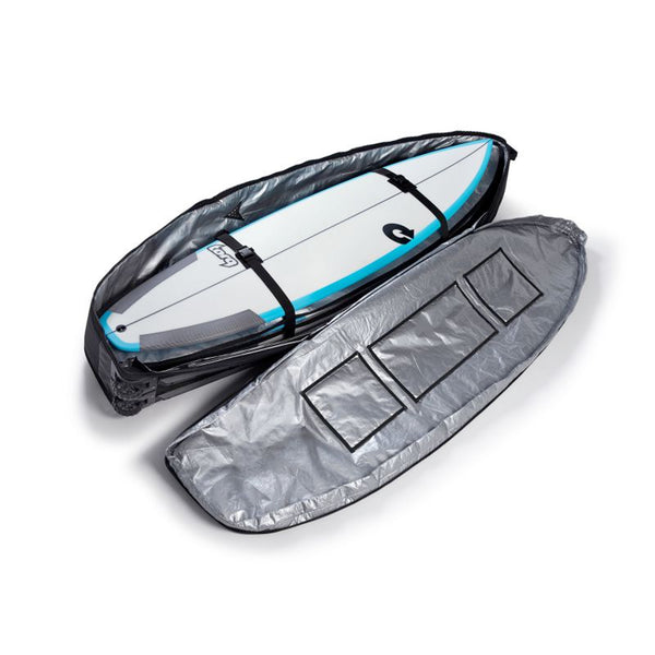 Roam Coffin Universal Wheelie Triple/Quad Surfboard Bag - Grey