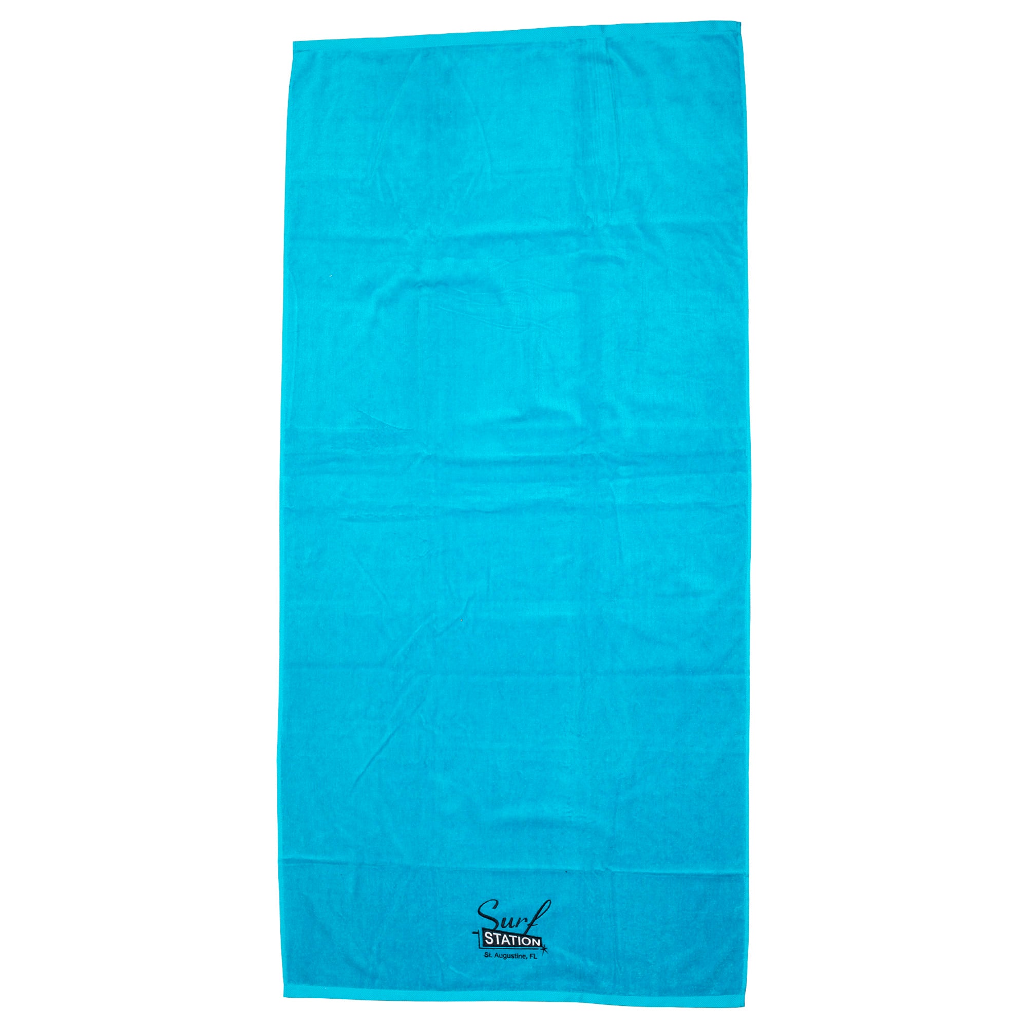 Surf Station Terry Velour Classic Turquoise Beach Towel