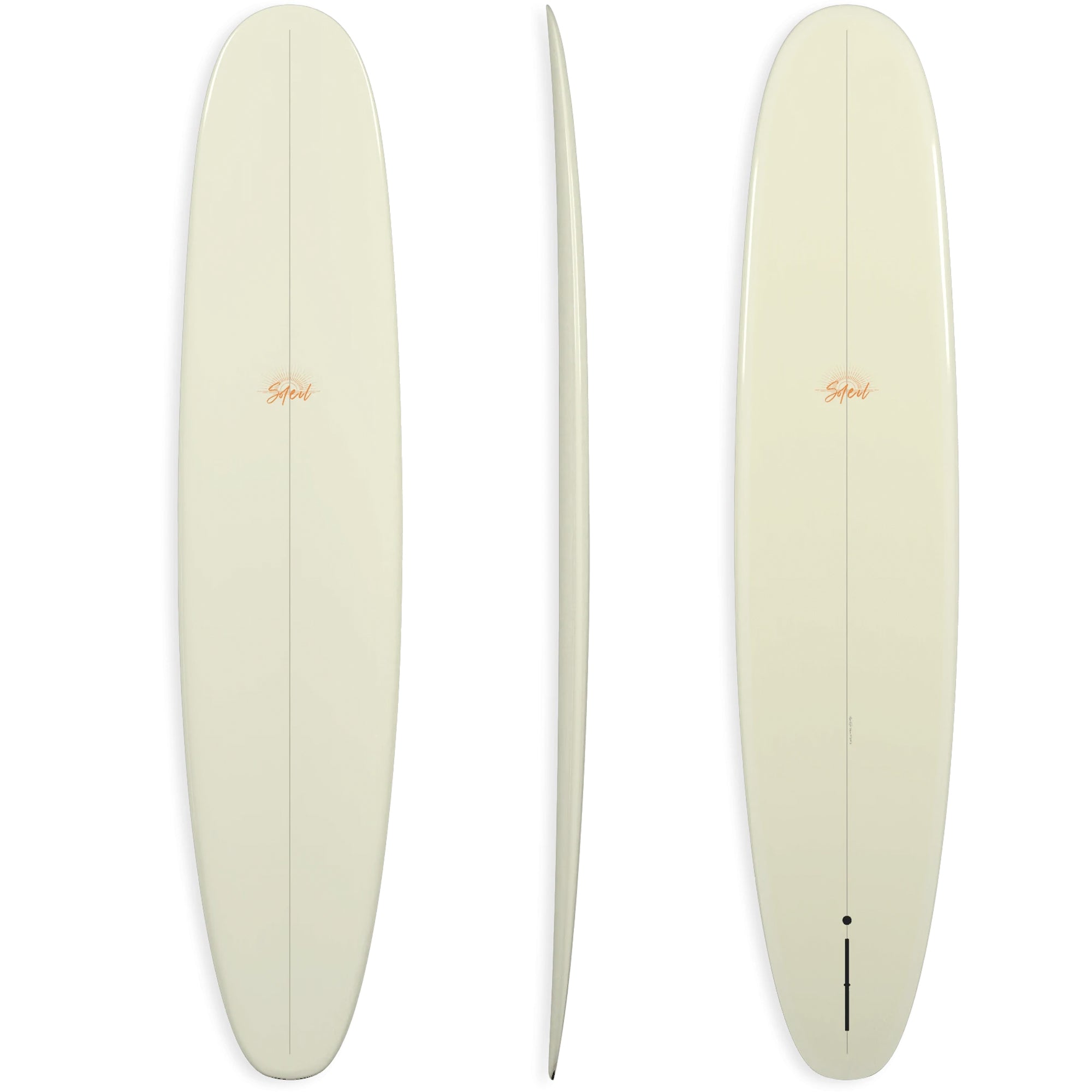 Soleil Sunkist Thunderbolt Silver Longboard Surfboard