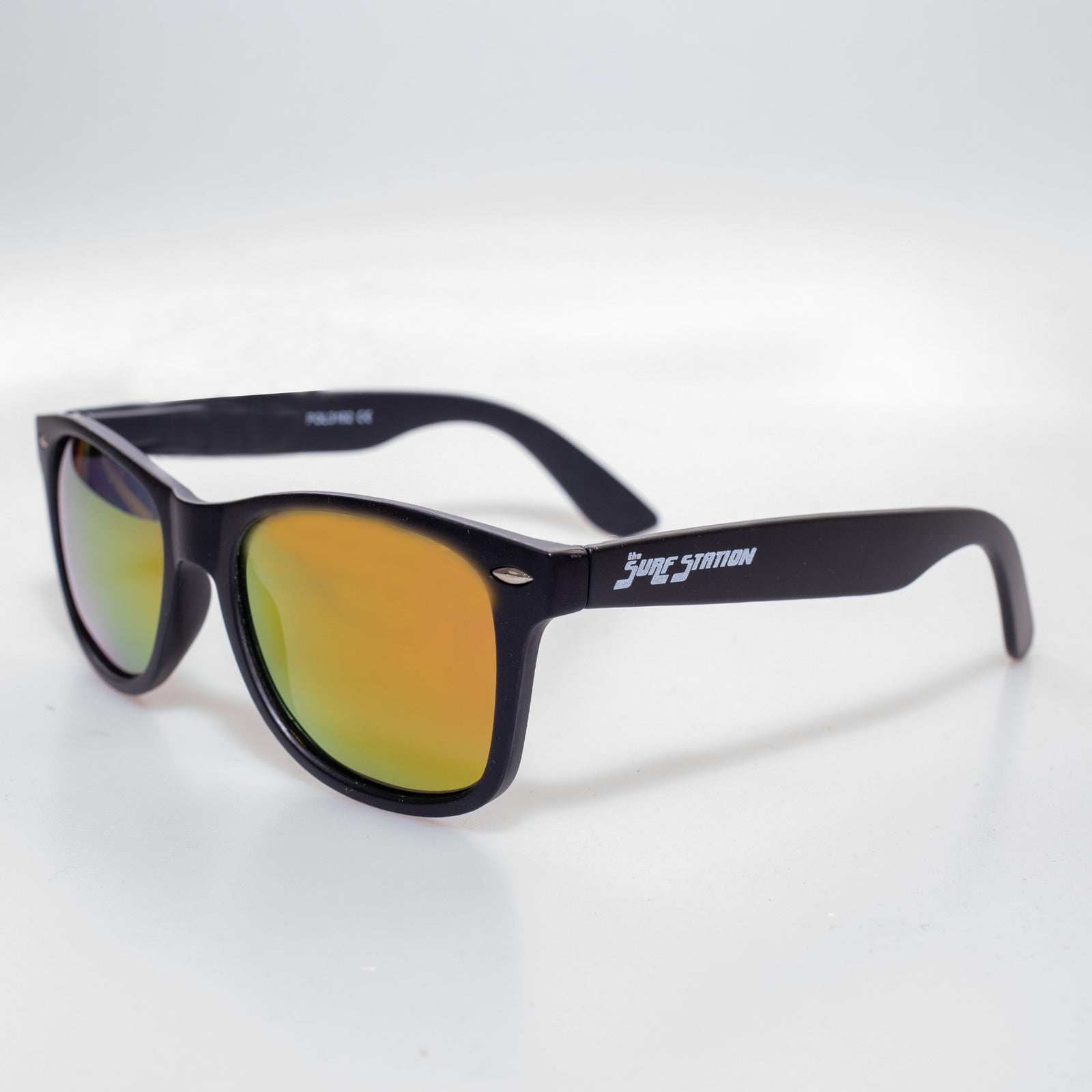 Surf Station Sport Men's Sunglasses - Matte Black/Orange Polarized