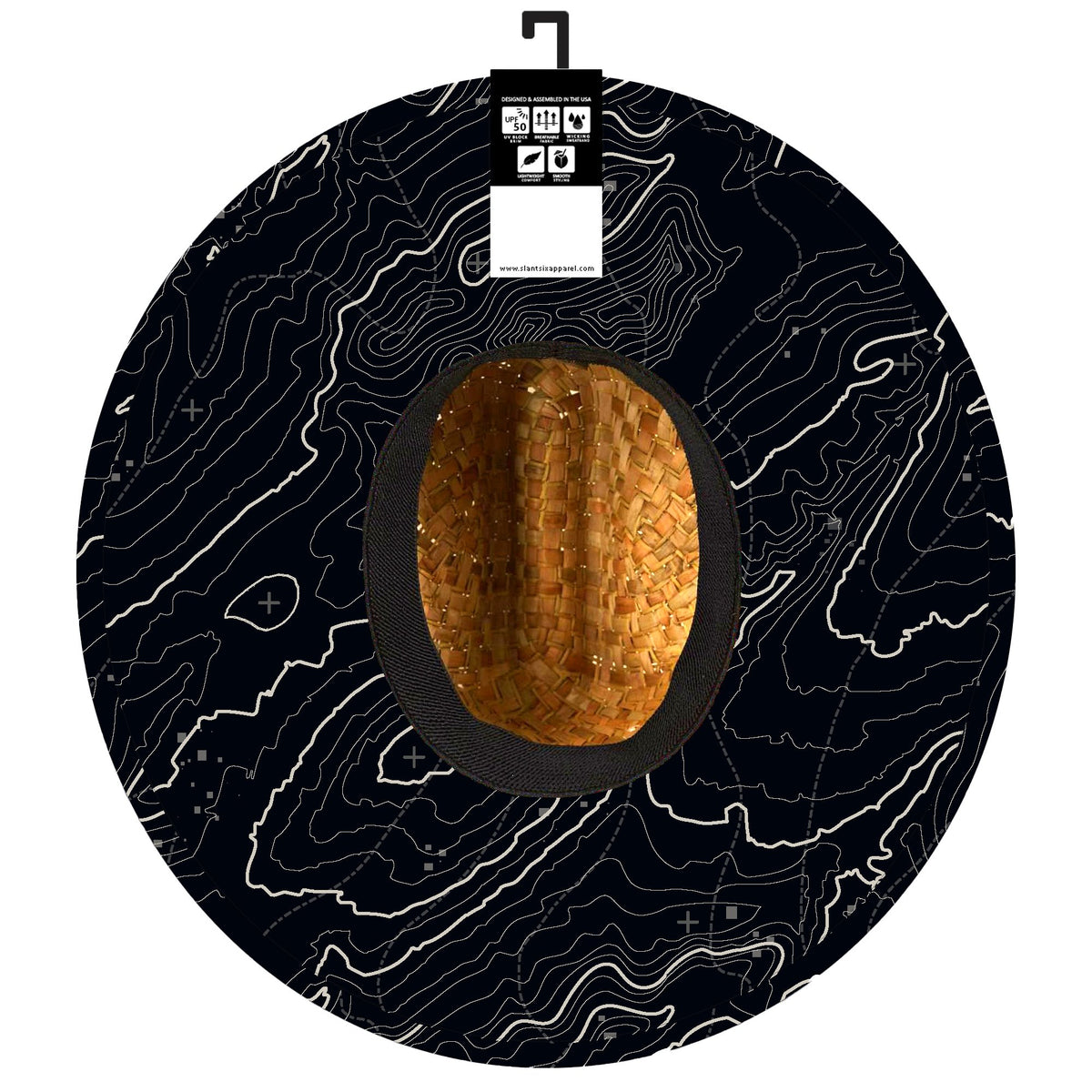 Surf Station Apex Straw Lifeguard Hat - Ariel Black