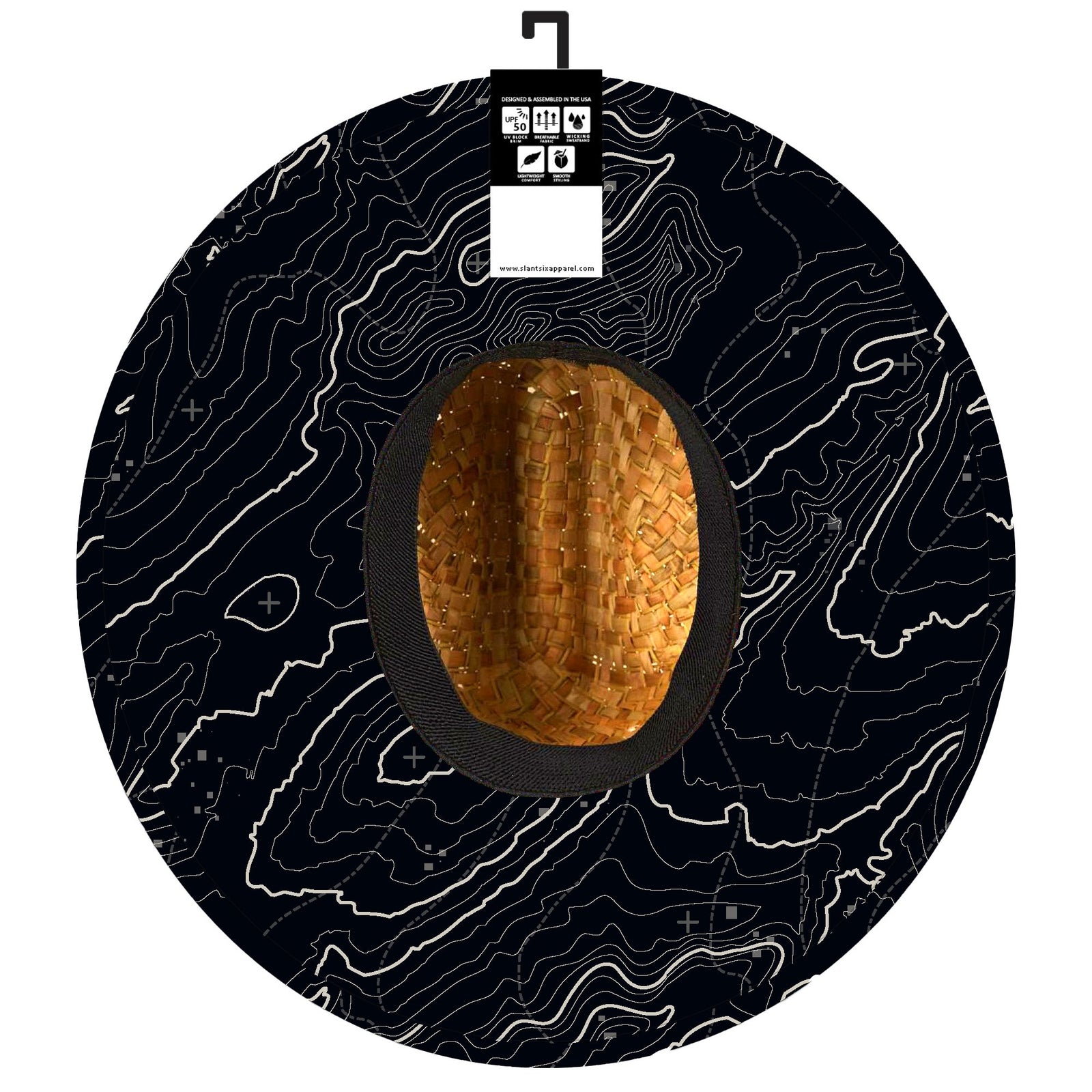 Surf Station Apex Straw Lifeguard Hat - Ariel Black