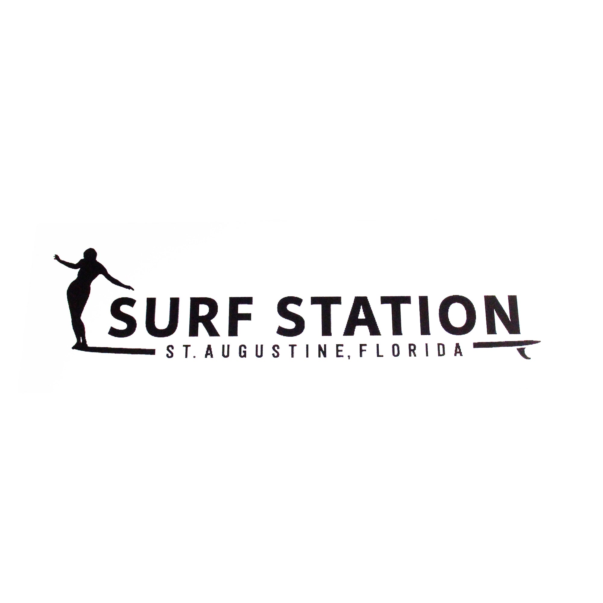 Surf Station Noserider Sticker - White