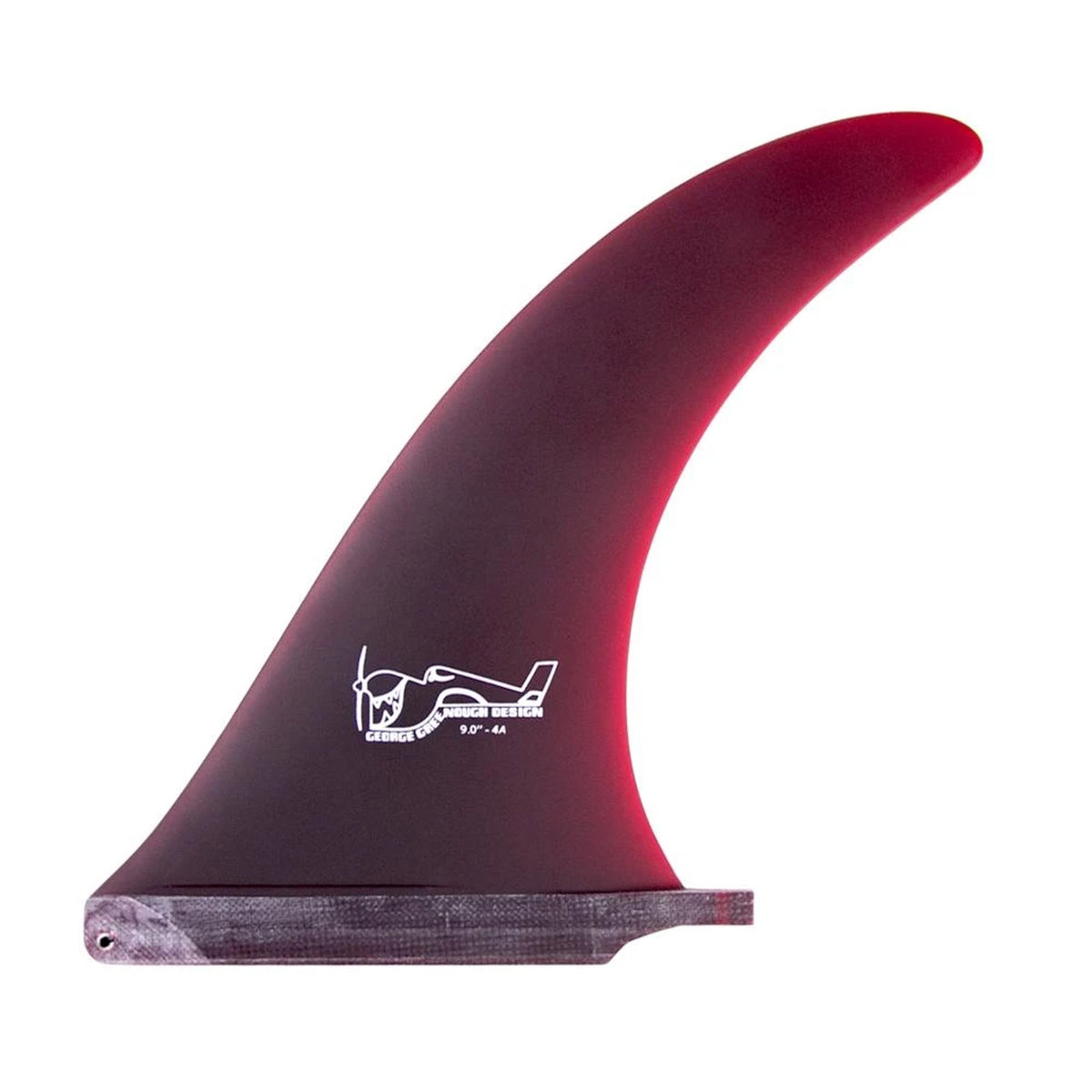 True Ames Greenough 4-A Longboard Fin - 7.5"/Red