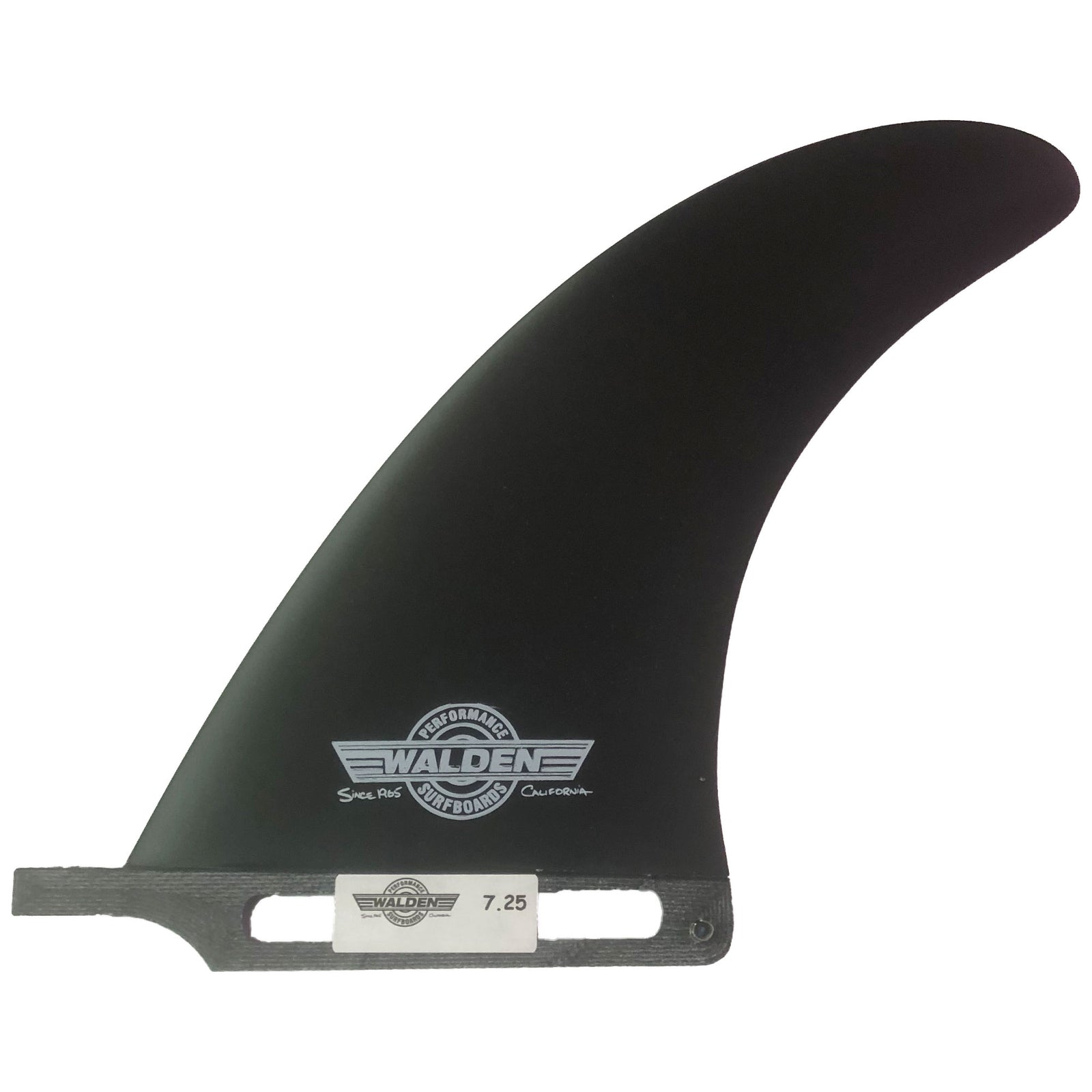 Fins Unlimited Walden Wide Base Longboard Single Fin - 7.25"/Black
