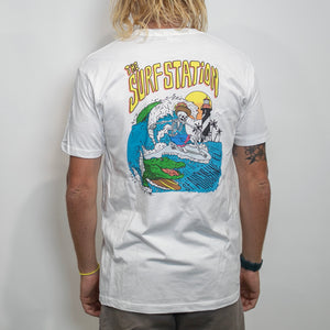 Surf Station x Edward Jiminez Skeleton Gator Men's S/S T-Shirt