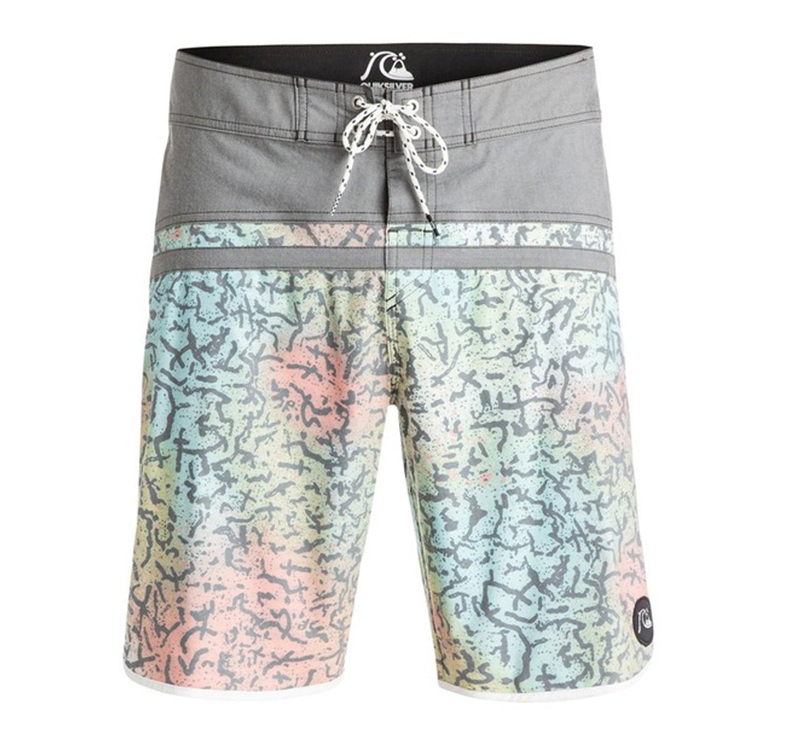 Quiksilver Stompcracked Scallop 20" Men's Boardshorts - Anthracite