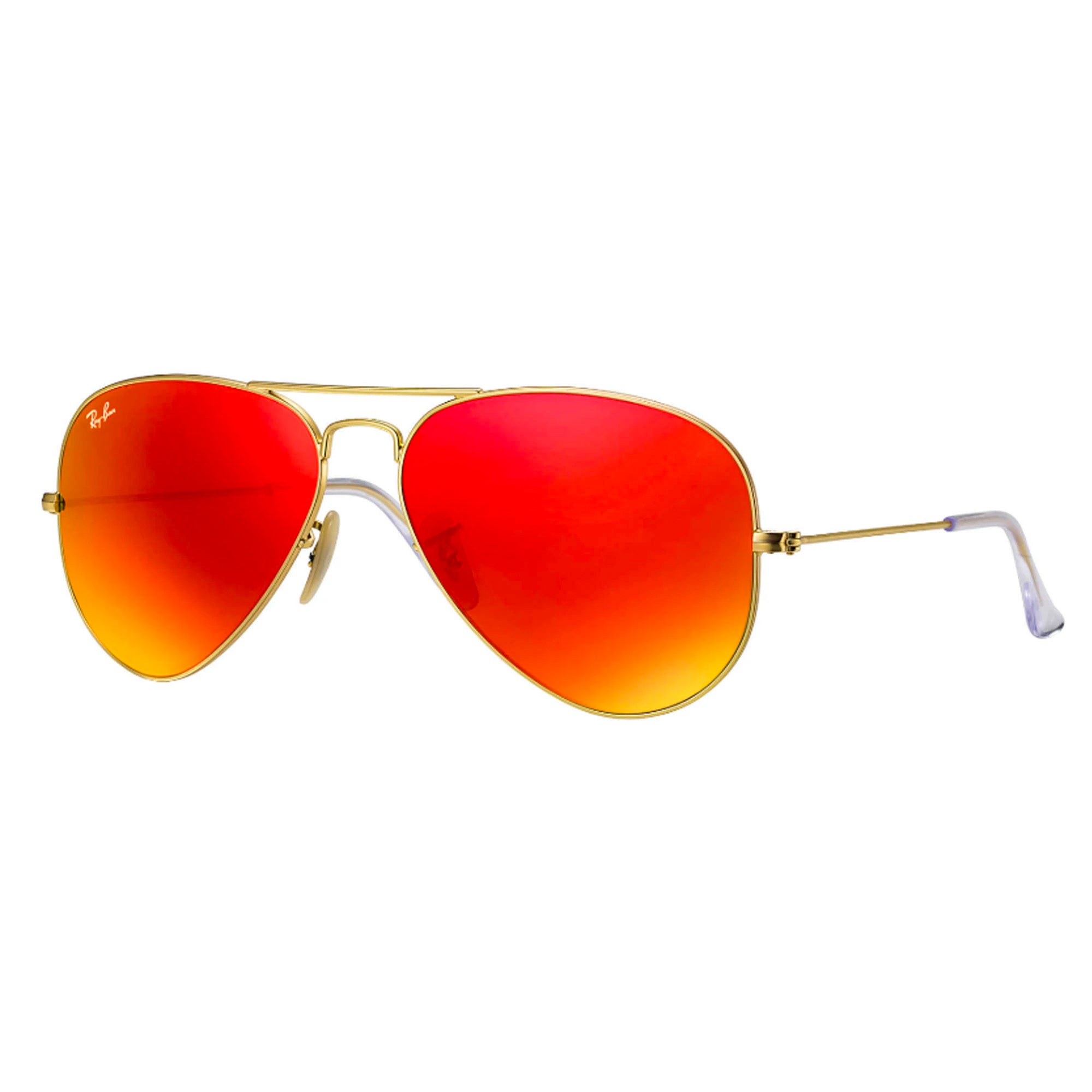 Ray-Ban Aviator Large Women's Sunglasses Matte Gold/Red Mirror