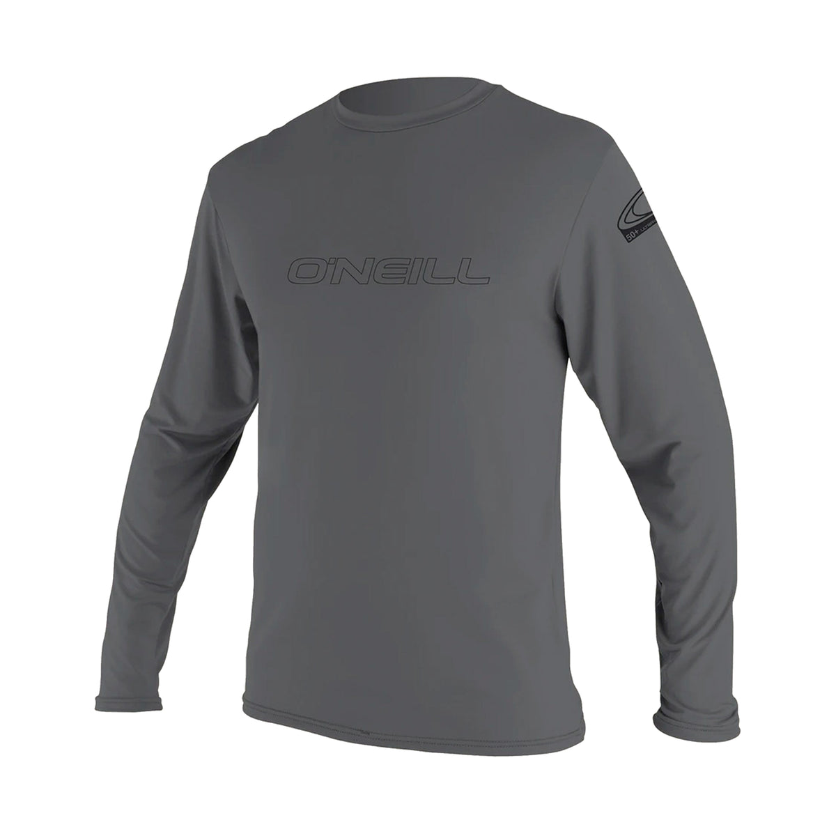 O'Neill Basic Skins UPF50+ Men's L/S Loose-Fit Rashguard - Smoke