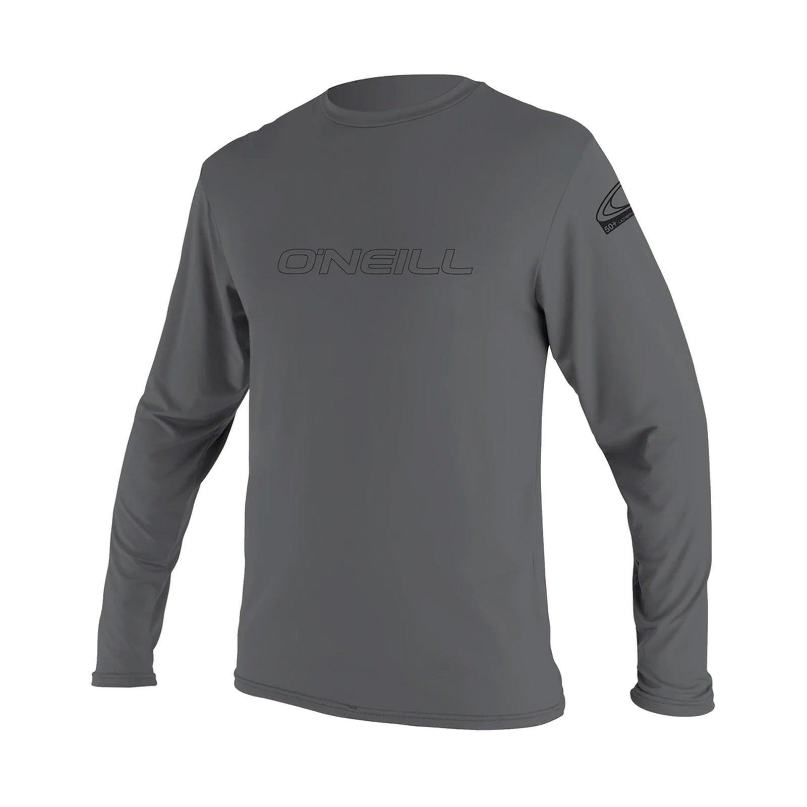 O'Neill Basic Skins UPF50+ Men's L/S Loose-Fit Rashguard - Smoke