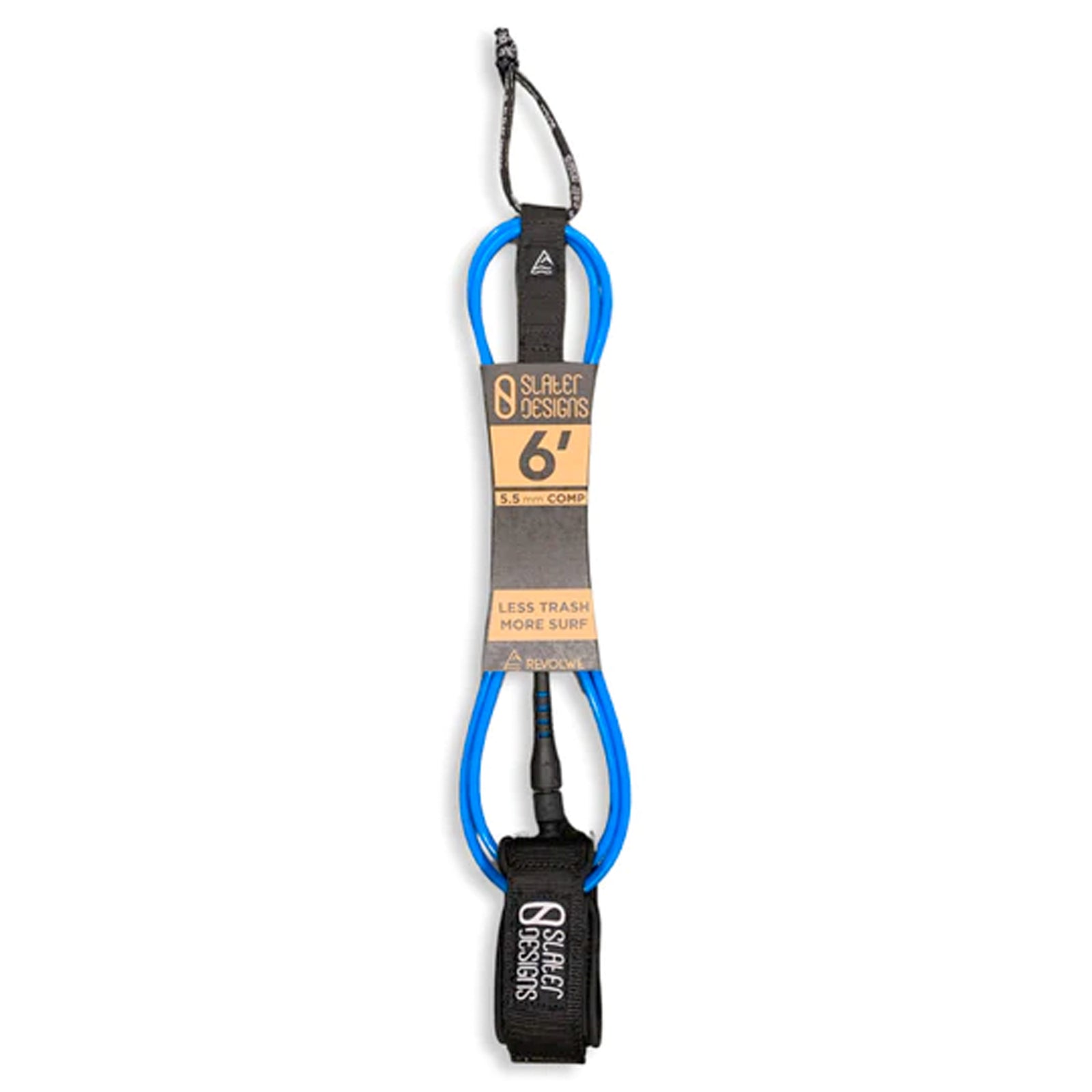 Firewire x Slater Designs Comp Surfboard Leash - 6'/Blue/Black
